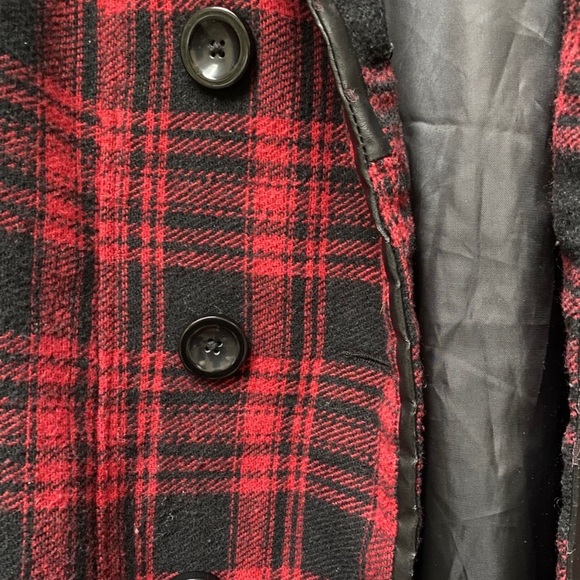 23rd St. Plaid Wool Pea Coat - Picture 3 of 5